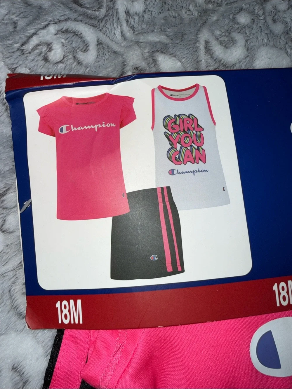 Champion Girls 3-Piece Activewear Set Pink Black 18M NWT